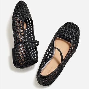 Madewell The Greta Ballet Flat in open-weave leather